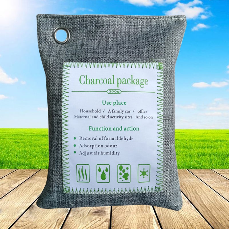 2pcs Activated Charcoal Odo Absorber Remover Deodorizer Air Freshener Bags (Gray) - Image 3