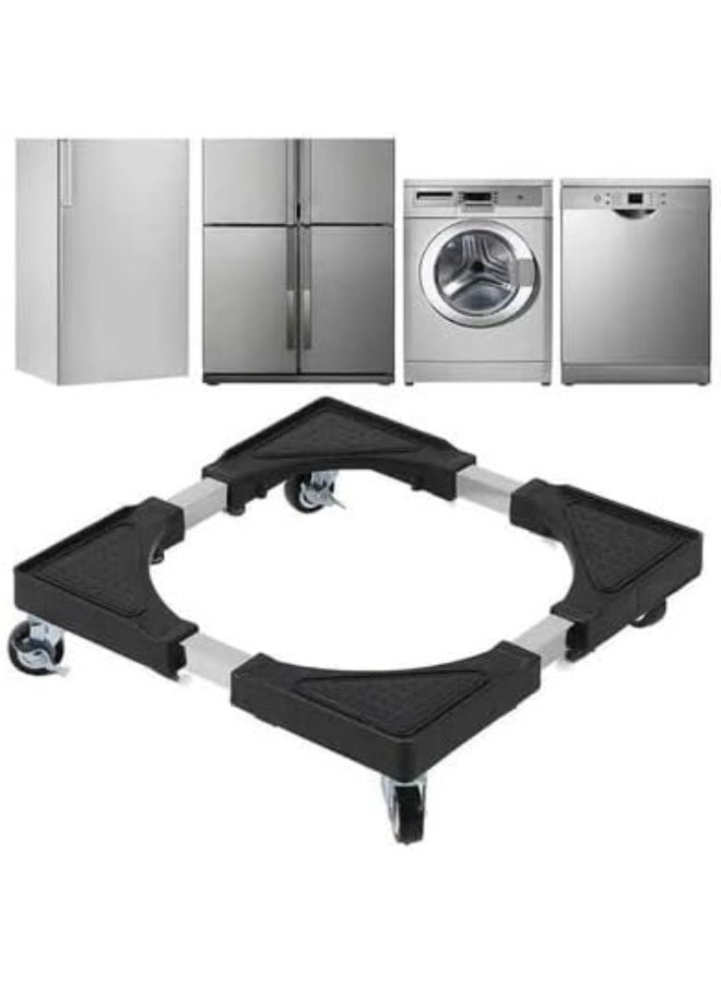 حامل قاعدة قابل للتعديل شديد التحمل مع عجلات من ميرف – قاعدة متحركة للغسالة والمجفف والثلاجة - Image 4