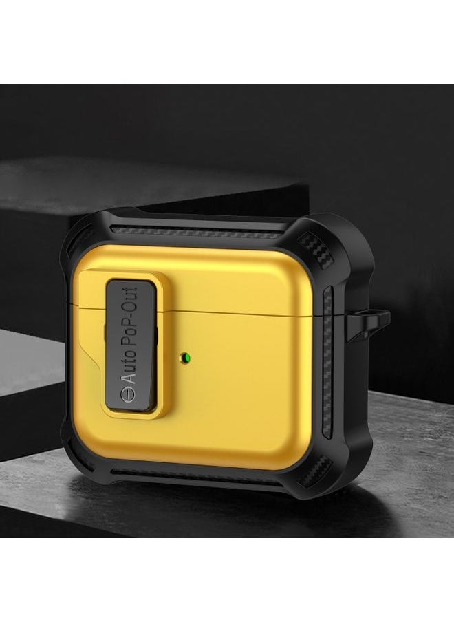 Generic - Case Cover For AirPods 3 Signal Flag Wireless Earphones Case with Security Lock Yellow - Image 1