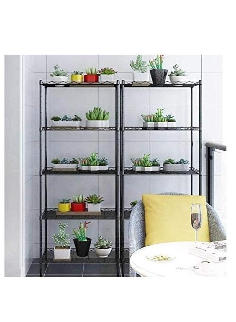 Golden 5 Tier Wire Shelves Storage Wire Shelf Grey - Image 3
