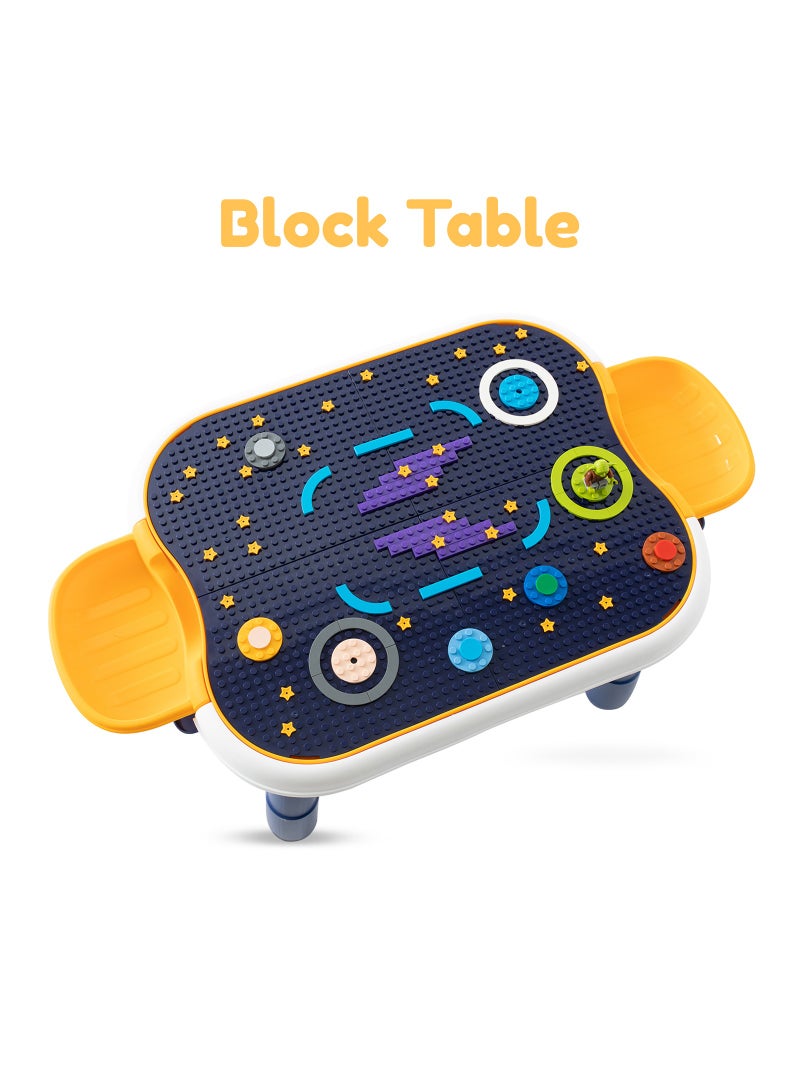 Little Story Little Story 4 In 1 Block Activity Table with Blocks - Blue  - Image 3