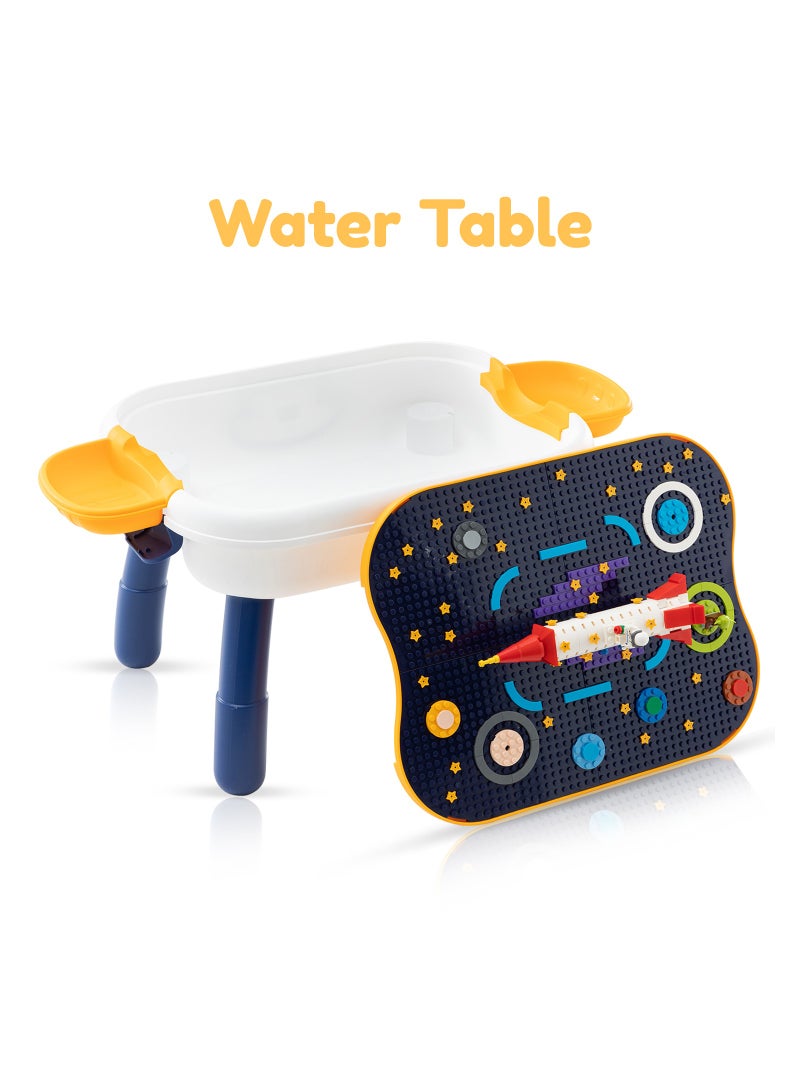 Little Story Little Story 4 In 1 Block Activity Table with Blocks - Blue  - Image 2