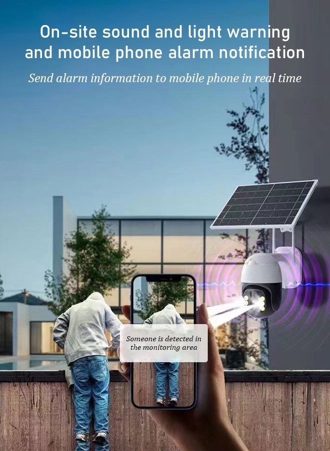 IqwiCam Outdoor Security Solar Camera Wireless Camera for Home, Full Color Night Vision, HD Camera 5MP Wi-Fi CCTV Camera Night Vision IP66 Dustproof Waterproof, Two-way Talk Support AI Human & Vehicle Detection, with 64GBSD Card - Image 3