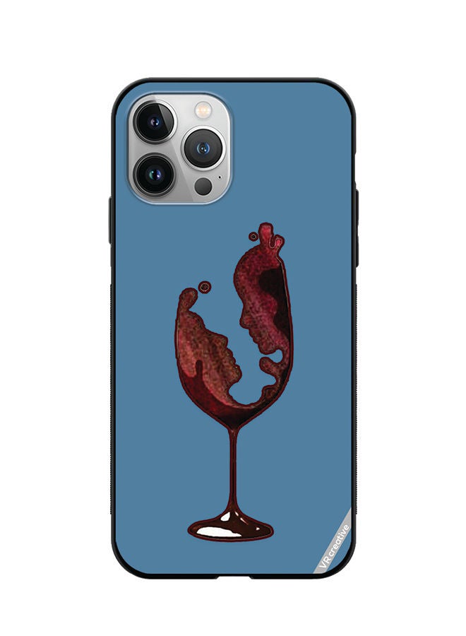 VR CREATIVE Protective Case Cover For Apple iPhone 12 Pro Max Wine Glass Art Design Multicolour - Image 1