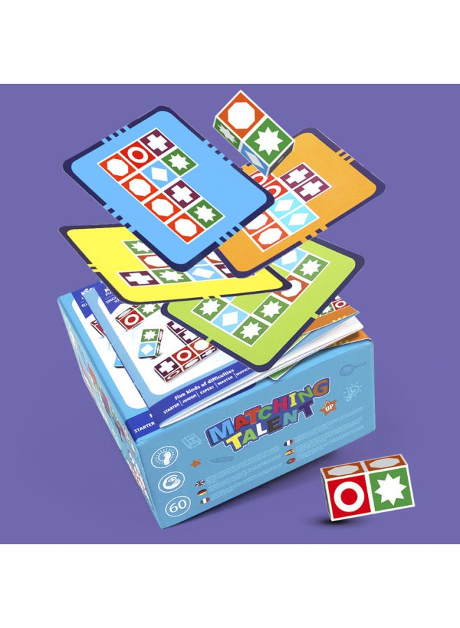 لعبة ألغاز التدريب على التفكير المنطقي المتطابقة بين الوالدين والطفل، لعبة سطح المكتب التفاعلية للأطفال، ألعاب تعليمية للتعليم المبكر - اللون: ماتش ماستر - Image 1