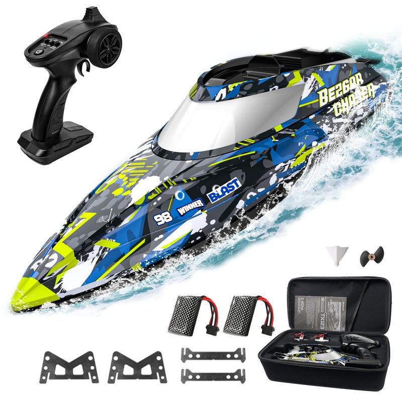 BEZGAR TX123 Remote Control Boats  Fast Speed RC Boat 32 KPH with A Portable Suitcase for Lakes  Pools  Salt Water Summer Toys for Adults and Ideal Gifts for Kids Boys Age 6 7 812 Years Old - Image 2