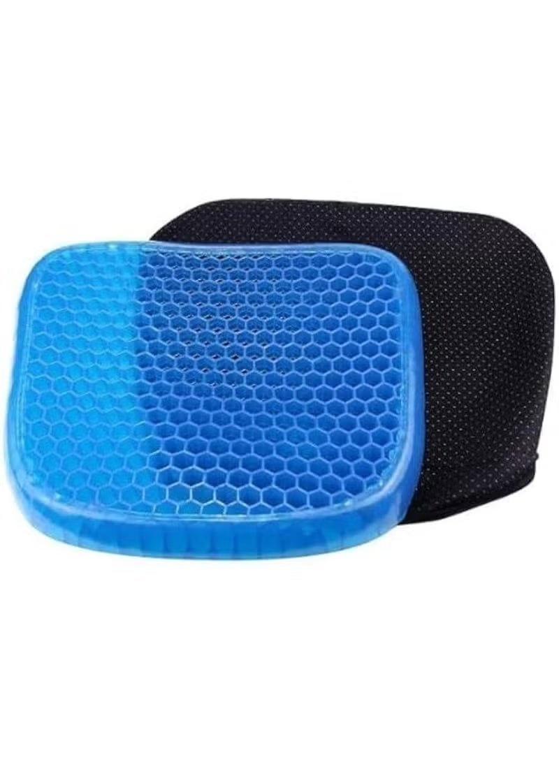 Gel Seat Cushion Orthopedic Honeycomb Design – Breathable Cooling Seat Pad for Pressure Relief, Back & Tailbone Support, Non-Slip Cushion for Office Chair, Car, Wheelchair & Long Sitting Comfort  -Multicolor - Image 1