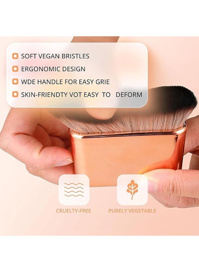 2 Pcs Body Makeup Brush, Tanning Brush for Body and Leg, Face Brushes, Eye Brushes, Foundation Brush for Body Kabuki Makeup, Highlighter, Foundation, Bronzer, Shimmer, Glow, Concealers, Cream, Powder - Image 2