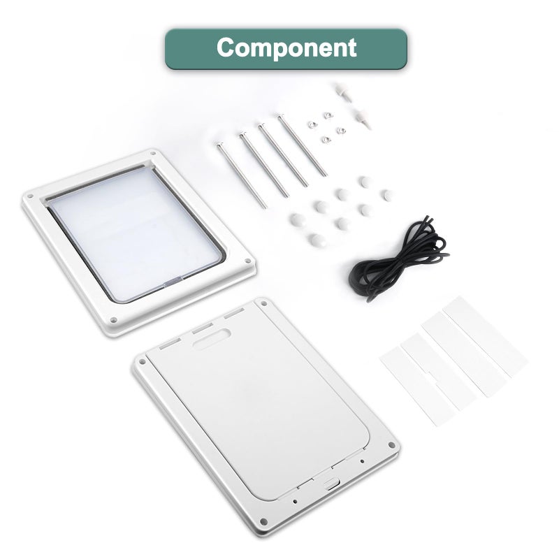 Lessmon Small Doggie Door with Magnetic Locking Panel for Home Security - Durable & Weatherproof Outer Size 13.5x11.1in for Small to Medium Dogs, Cats, Pets. Easy to Install - Image 5