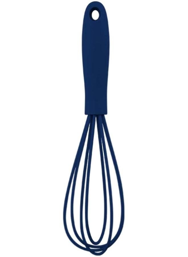 Generic - Egg Beater Utensil Kitchen Stainless Steel Wire Non Stick with Soft Handle Mixer Silicone Whisk for Beating Sauce Baking (Blue) - Image 1