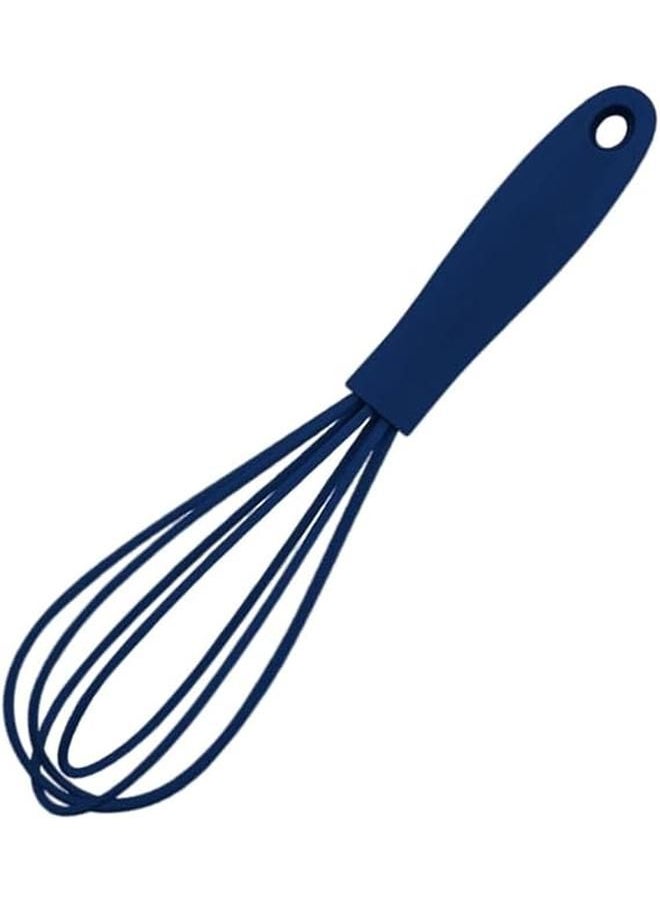 Generic - Egg Beater Utensil Kitchen Stainless Steel Wire Non Stick with Soft Handle Mixer Silicone Whisk for Beating Sauce Baking (Blue) - Image 1