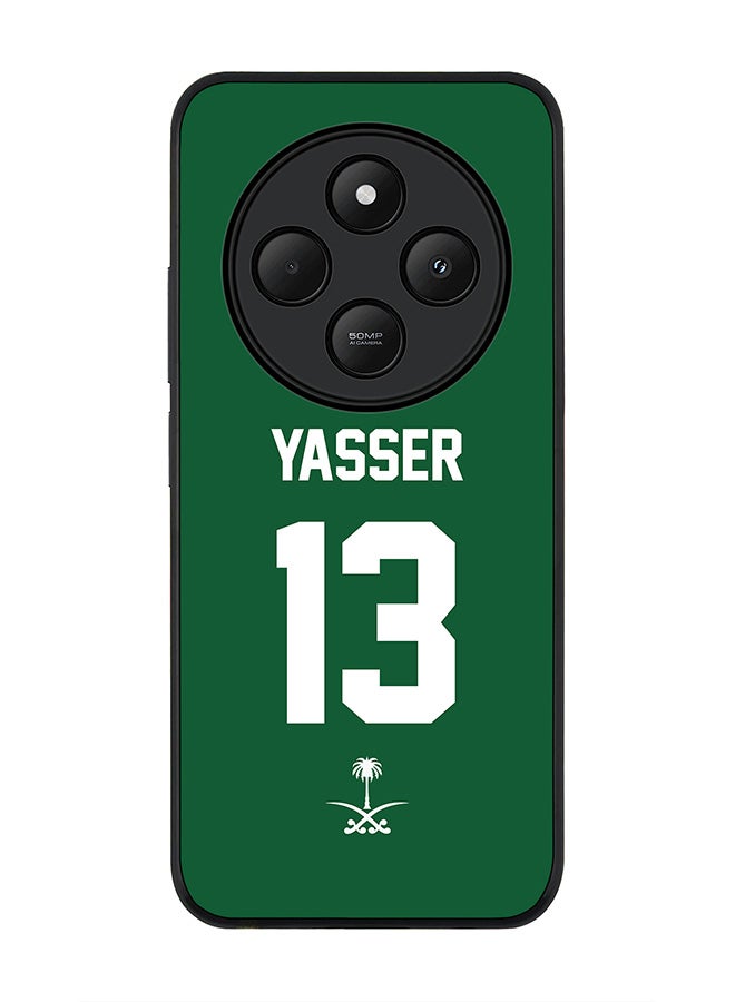 Stylizedd For Xiaomi Redmi 14C / 14R Case,Slim fit Camera Protection, Shockproof Thin Phone cover - Football - Saudi Arabia - Yasser - Image 1