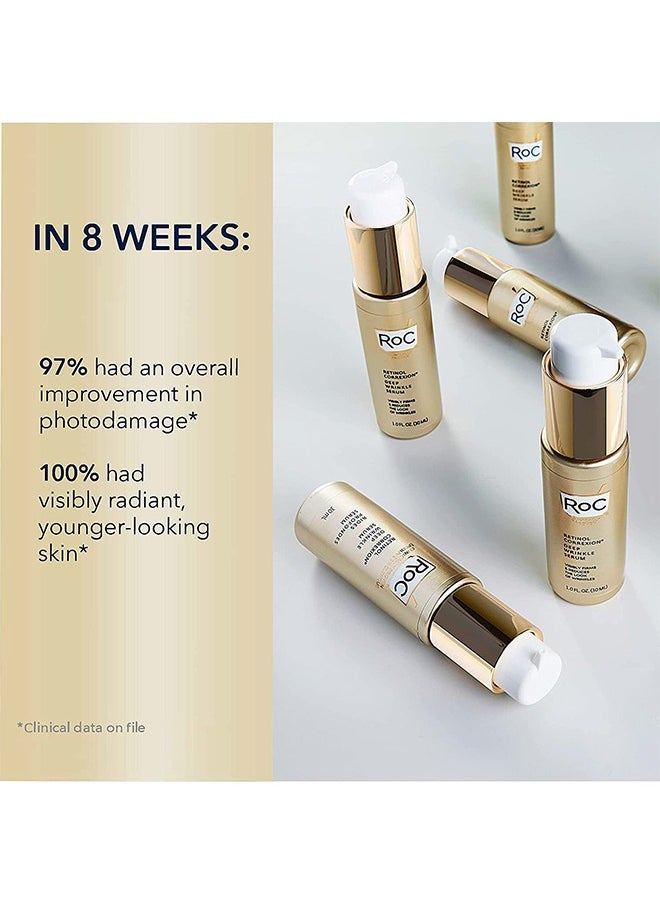 RoC - Retinol Correxion Deep Wrinkle Serum - Daily Anti-Wrinkle and Ageing Treatment - Firming Moisturiser - Pure RoC Retinol - with Ascorbic Acid - 30 ml - Image 1