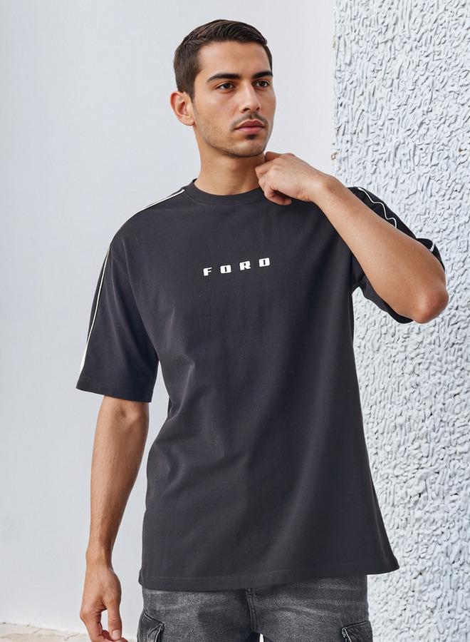 SP Characters Contrast Piping Detail T-shirt - Image 1