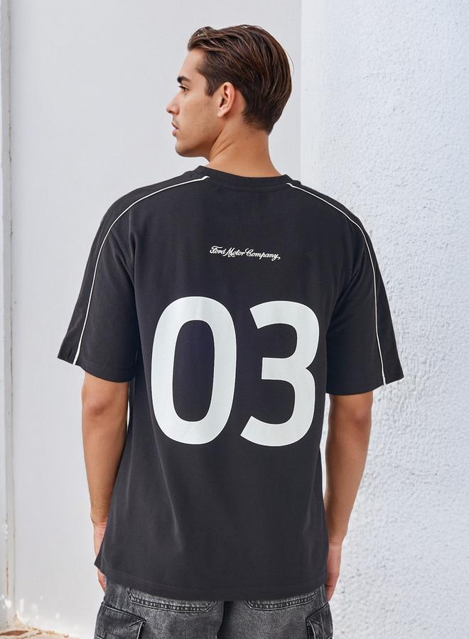 SP Characters Contrast Piping Detail T-shirt - Image 3