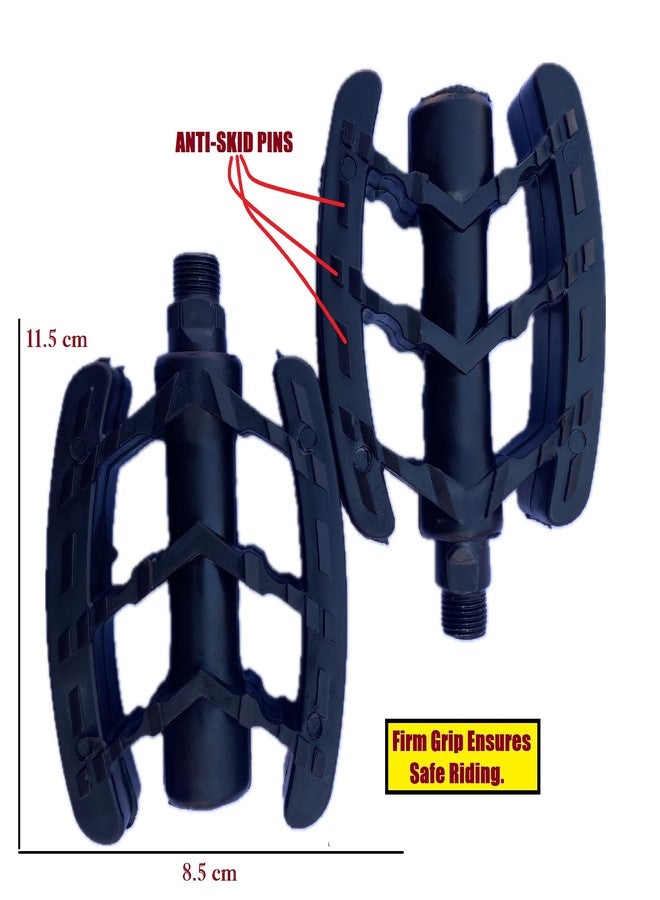 Wavva® ABS Plastic (PVC) Cycle Bicycle Pedal Set MTB Mountain Senior Ranger Bikes Free Size ( Quality Product Only ) - Image 2