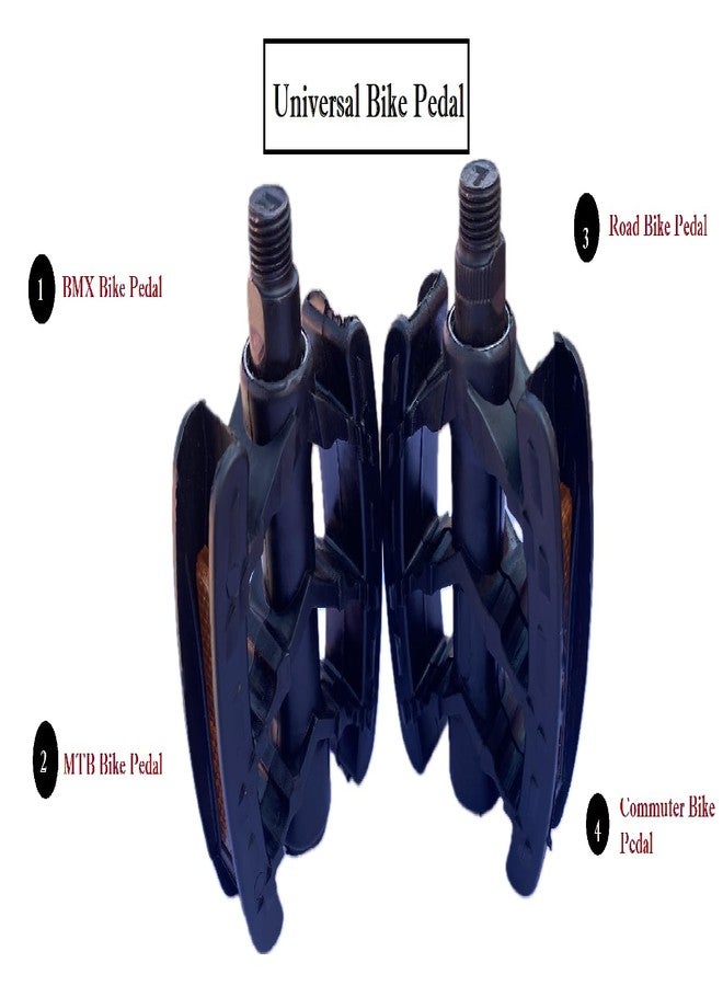 Wavva® ABS Plastic (PVC) Cycle Bicycle Pedal Set MTB Mountain Senior Ranger Bikes Free Size ( Quality Product Only ) - Image 4