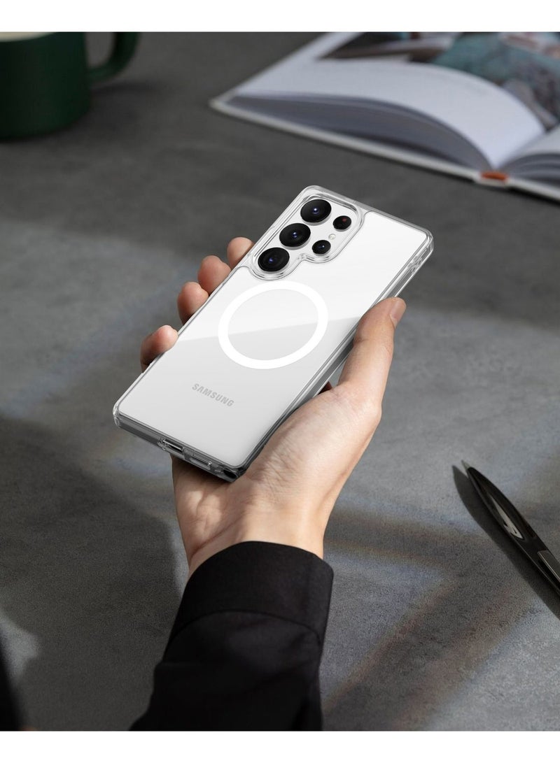 INFINYTY Samsung S25 Ultra Clear Case - Zepho Transparent, Wireless Charging Compatible, Mil. Grade 12ft Drop-Protection, Crystal Clear Transparency & Effective Anti-Yellowing Technology, Dual-Layer Design, Impact Resistance for Everyday Use - Image 4