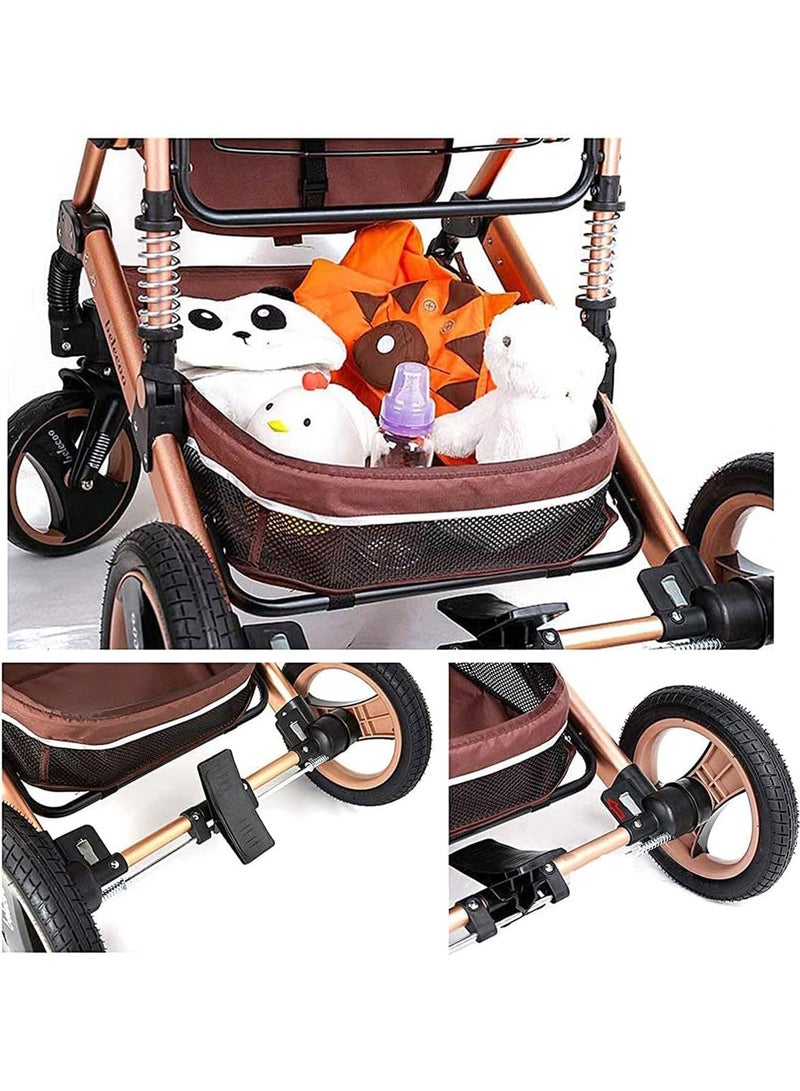 MONOGUE 3 in 1 Infant Baby Stroller with Reversible Seat and Adjustable Canopy - Image 4