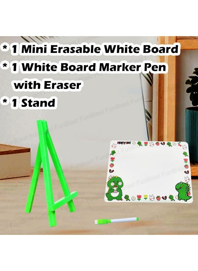 فنبلاست سبورة فن بلاست ميني قابلة للمسح للأطفال - جهاز لوحي تعليمي مع قلم سبورة بيضاء، ولوح كتابة مزدوج الجوانب للأطفال، الأولاد والبنات (تصميم ديناصور) - Image 3
