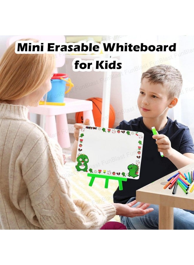 فنبلاست سبورة فن بلاست ميني قابلة للمسح للأطفال - جهاز لوحي تعليمي مع قلم سبورة بيضاء، ولوح كتابة مزدوج الجوانب للأطفال، الأولاد والبنات (تصميم ديناصور) - Image 5