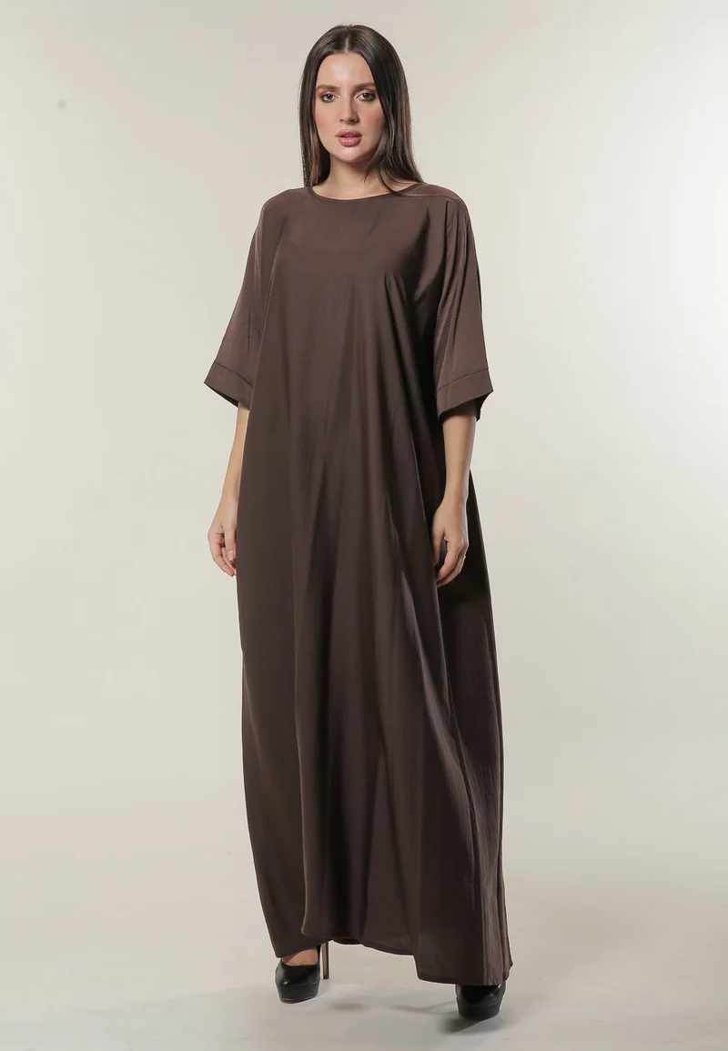 Moistreet Elegant Crew Neck Casual Abaya