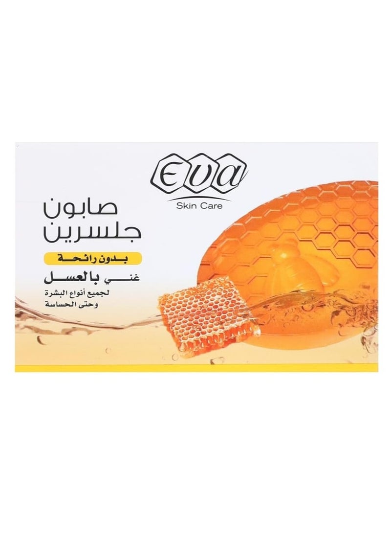 إيفا - صابون الجلسرين الغني بالعسل لجميع أنواع البشرة، وحتى الحساسة  100 جرام - Image 1