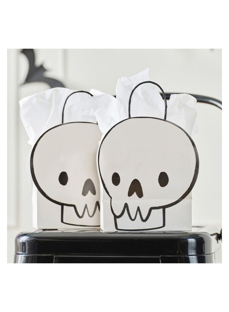Ginger Ray Party Bag - Skull - Paper - Image 1