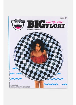 Big Mouth Platinum Series Checker Ring Pool Float 116 L x 116 H x 34 W cm, White  - Image 1