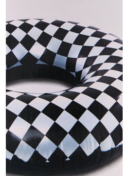 Big Mouth Platinum Series Checker Ring Pool Float 116 L x 116 H x 34 W cm, White  - Image 3