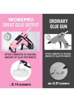 WORKPRO WORKPRO 3.6V Cordless Hot Glue Gun (Upgrade), Fast Preheating, Smart Power-Off, USB-C Rechargeable Glue Gun, Less-drip Hot Glue Gun Kit with 20 Pcs Premium Mini Glue Sticks for DIY, Crafting and Arts  - Image 5