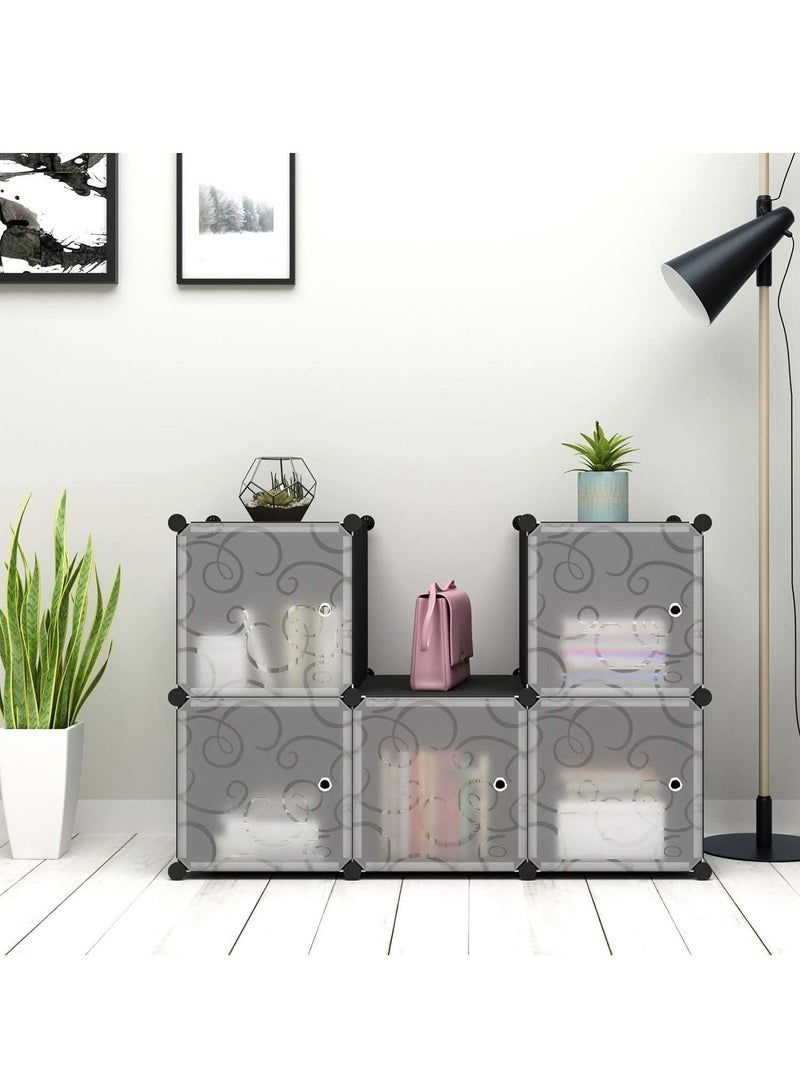DubaiGallery 6 Cube Double Plastic Modular Storage Closet Organizer Cabinet Shoe Rack Cabinet Cube  - Image 4