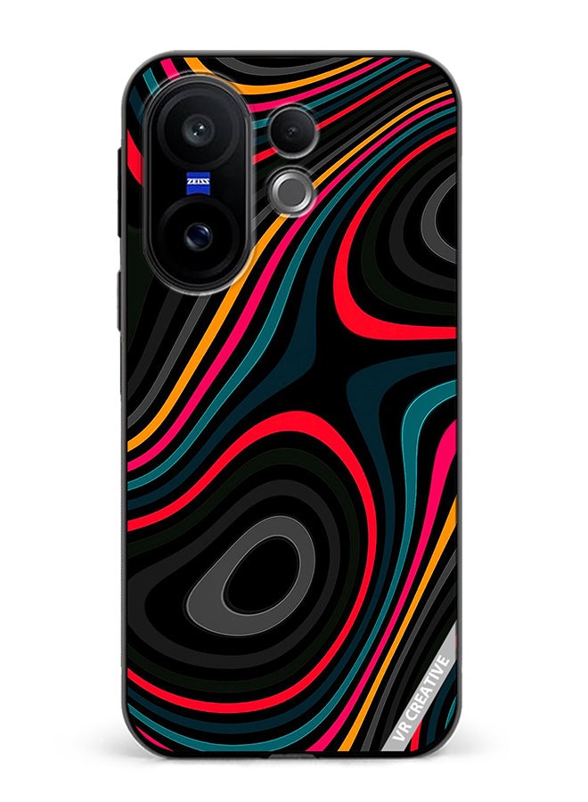 Protective Case Cover For Vivo X200 FE Abstract Design Multicolour