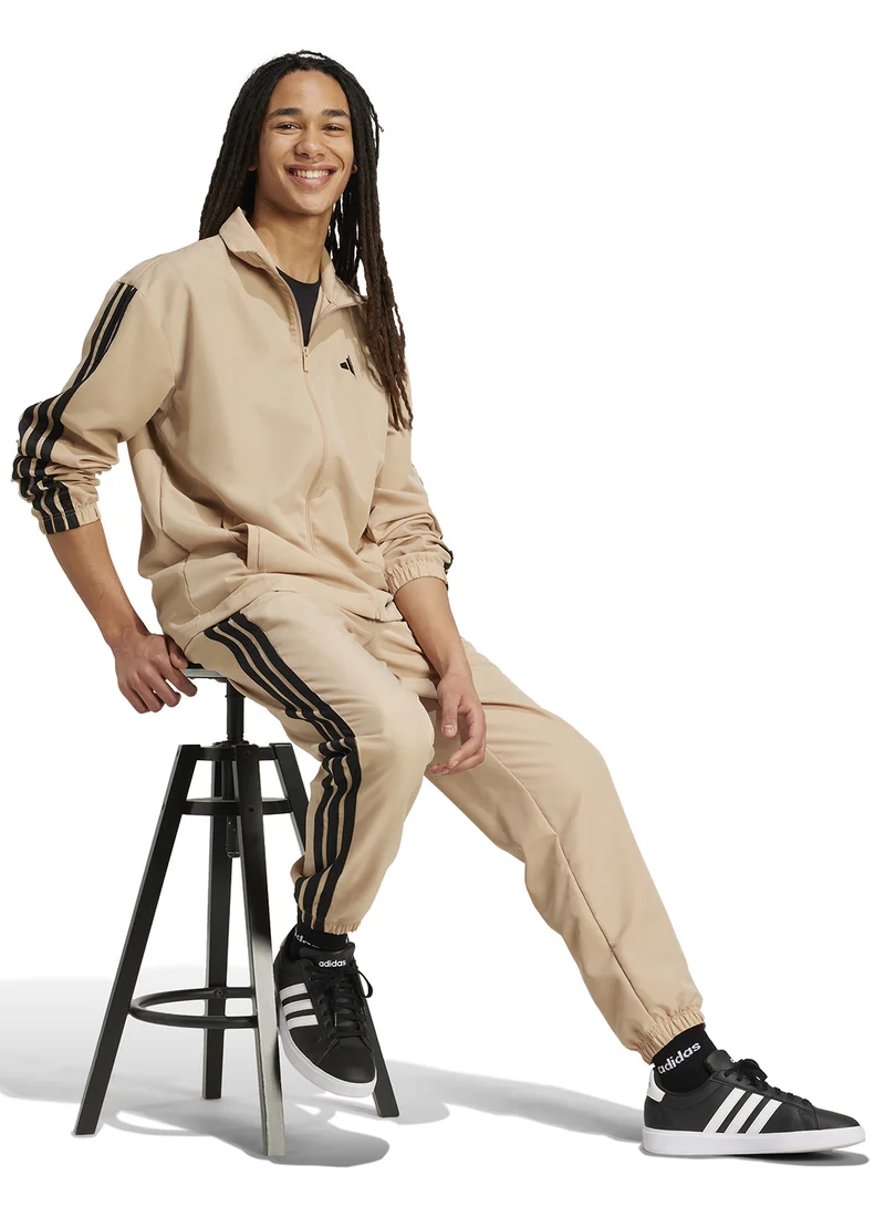 adidas بدلة رياضية منسوجة بثلاث خطوط