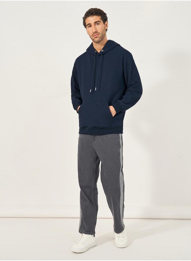 Styli - Waffle Textured Quilted Boxy Fit Hoodie with Kangaroo Pocket - Image 1