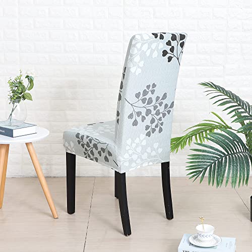 SPRINGRICO Chair Covers for Dining Room 6 Pack, Stretch Dining Chair Cover, Washable Spandex Kitchen Parsons Chair Slipcovers, Removable Seat Protector for Home or Party (Set of 6, Byron Palm) - Image 4