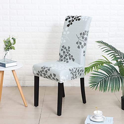 SPRINGRICO Chair Covers for Dining Room 6 Pack, Stretch Dining Chair Cover, Washable Spandex Kitchen Parsons Chair Slipcovers, Removable Seat Protector for Home or Party (Set of 6, Byron Palm) - Image 3