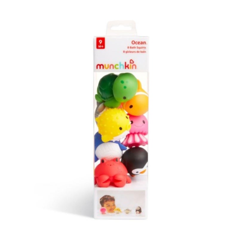 Munchkin Baby Bath Toy Squirts for Babies and Toddlers 9 Months and Up, Ocean Sea Animals Squirters, 8 Pack - Image 4