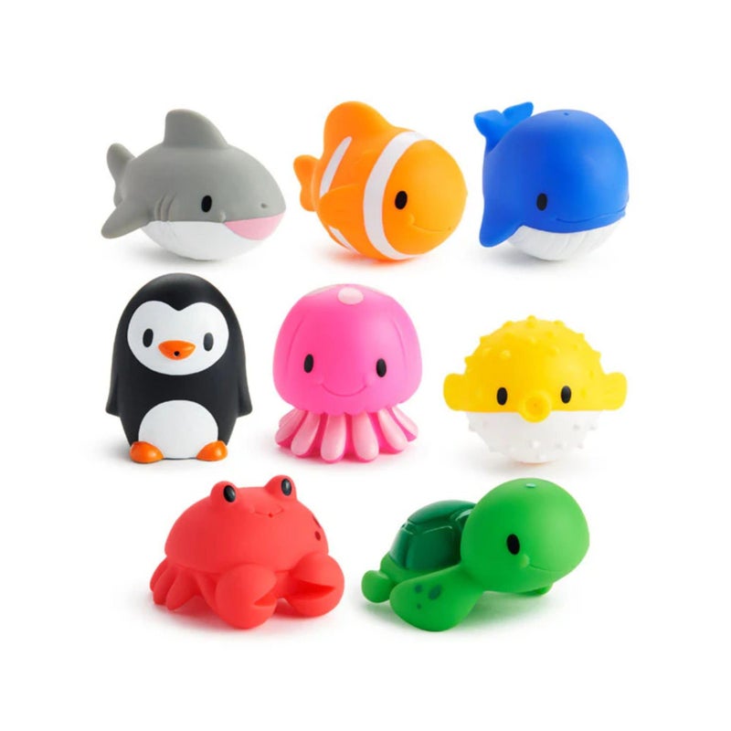 Munchkin Baby Bath Toy Squirts for Babies and Toddlers 9 Months and Up, Ocean Sea Animals Squirters, 8 Pack - Image 2