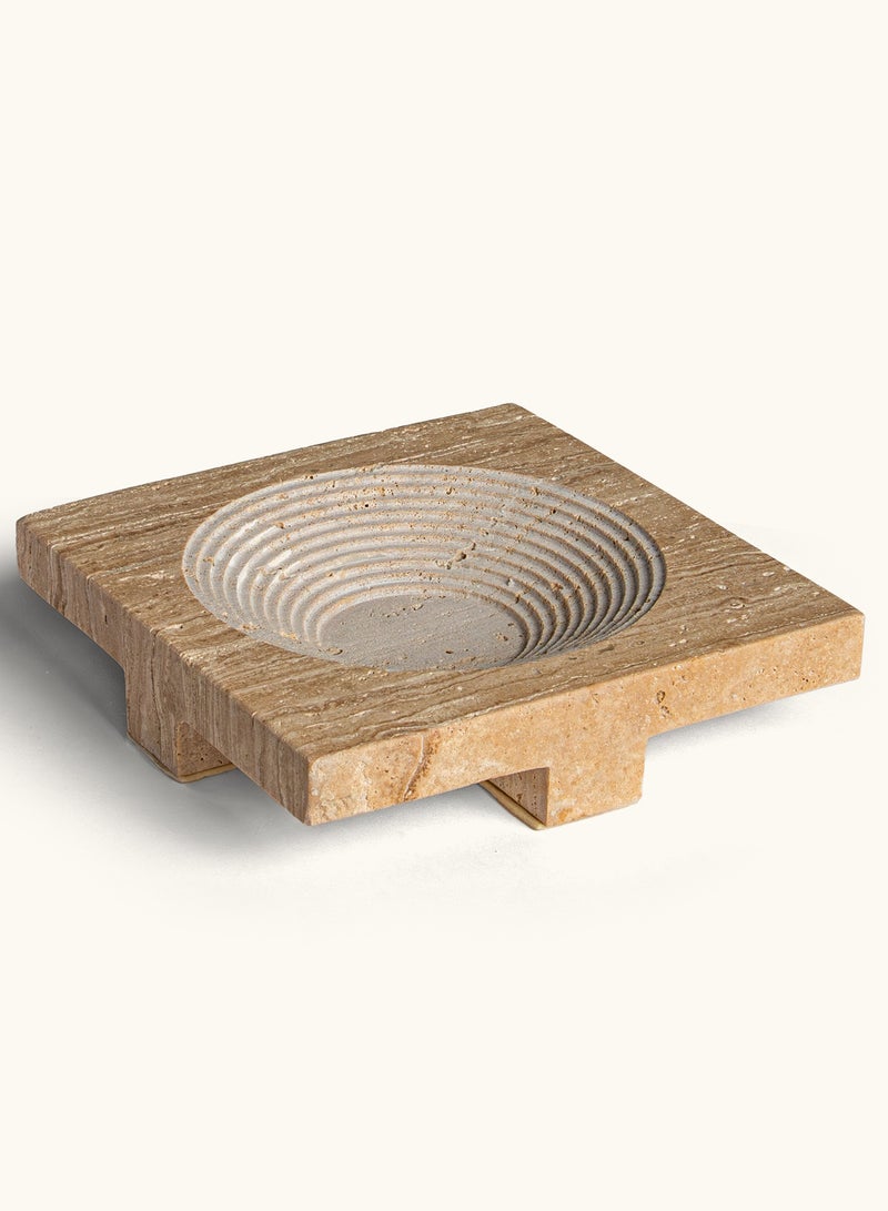 touche déco Roman Travertine Bowl (Squared) - Image 1