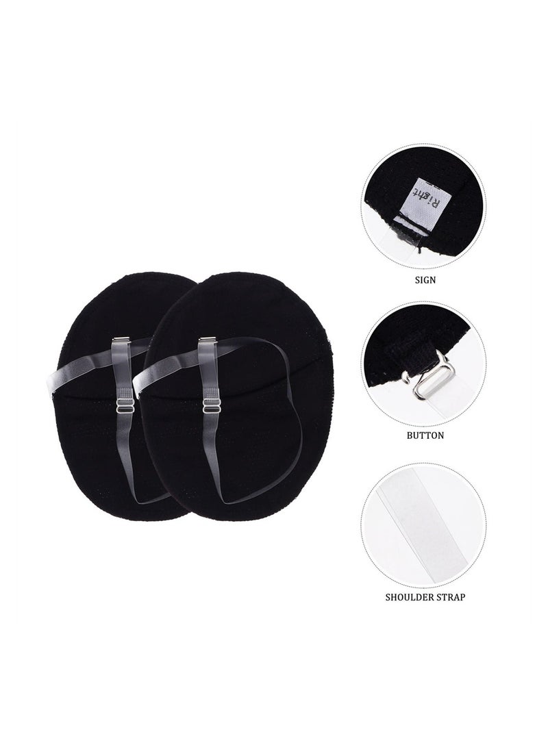 Excefore Underarm Sweat Guard Pads 1 Pair Breathable Armpit Sweat Pad with Shoulder Strap Reusable and Washable Sweat Protectors Shield Absorbing Armpit Guards for Men and Women - Image 2