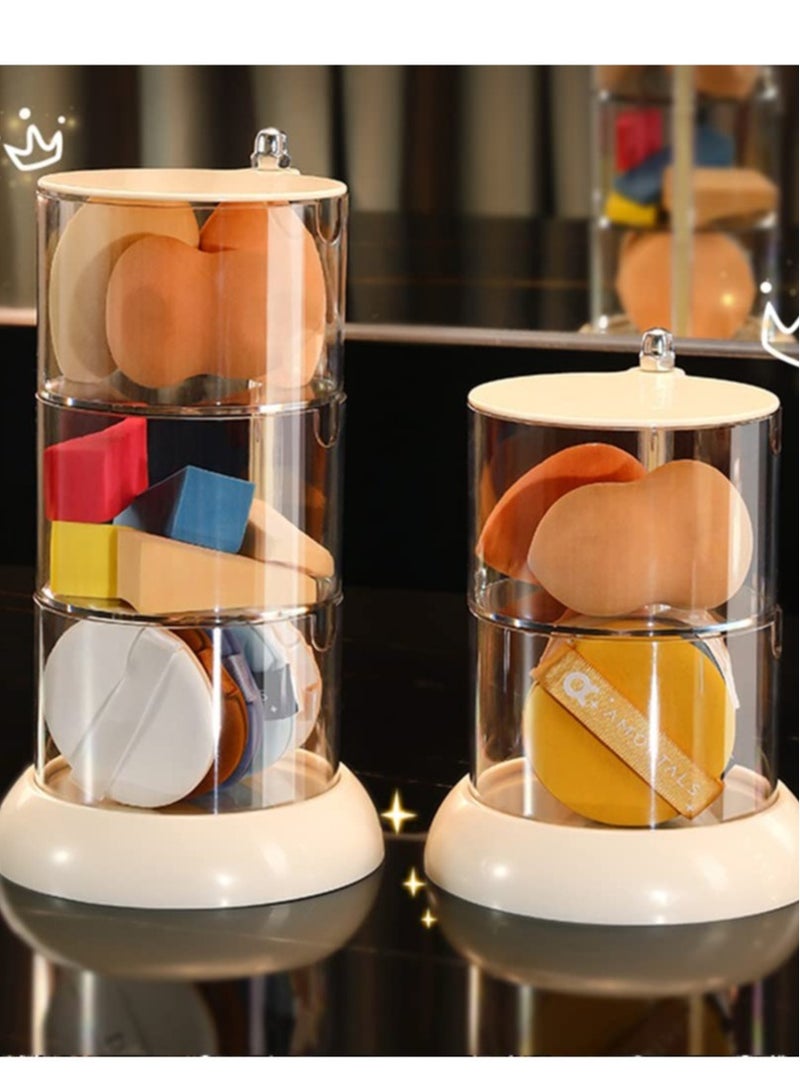 Excefore 3 Layer Rotatable Acrylic Jewelry Box, Clear Jewelry Organizer for Women Girls, Suitable for Earrings,Necklaces, Bracelets, Rings, Beauty Supplies - Image 4