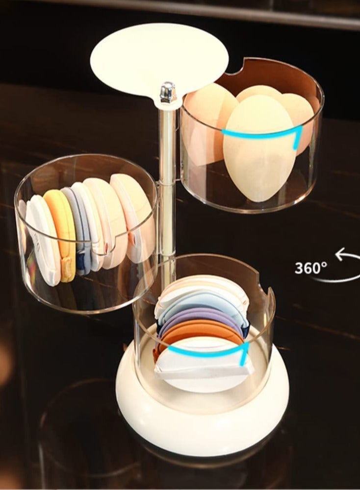 Excefore 3 Layer Rotatable Acrylic Jewelry Box, Clear Jewelry Organizer for Women Girls, Suitable for Earrings,Necklaces, Bracelets, Rings, Beauty Supplies - Image 3