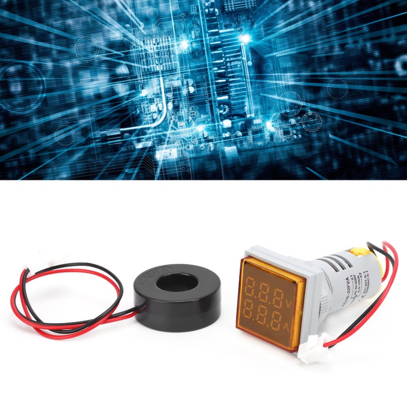 AD16‑22FVA 2in 1 Voltmeter Ammeter Voltage Current Meter Tester Measuring IndicatorGreen - Image 3