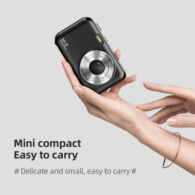 Portable Digital Camera 1080P Video Camera 44MP 16X Digital Zoom Auto Focus Self-Timer Anti-shaking Built-in Battery with 32GB Memory Card Gift  for Kids Boys Girls Teenagers Students - Image 3