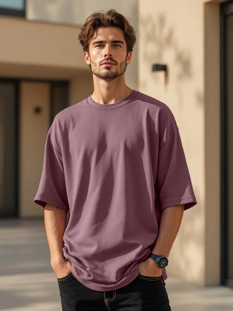 Nobero  Nobero Oversized T Shirts For Men,220 GSM Combed Cotton for Men | Best Price UAE