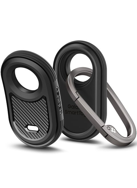 Rugged Armor for Samsung Galaxy SmartTag 2 Case Cover Keychain Smart Tag 2 Case [1 Pack] - Matte Black