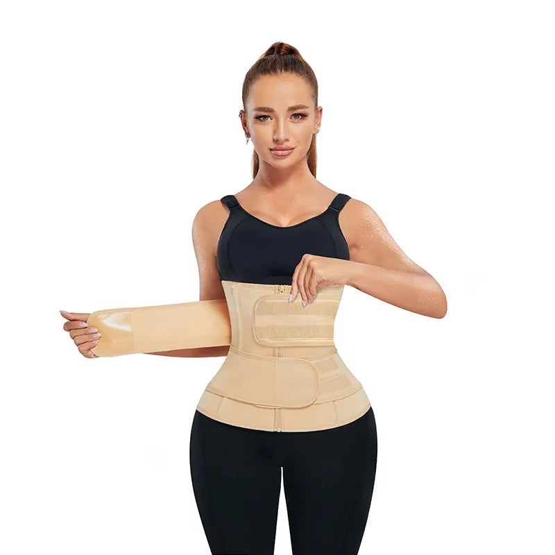 Generic Cross-border Hot Waist Training Plastic Belt Sports Fitness Tight Fit Slim Figure Unisex Plastic Belt Skin color