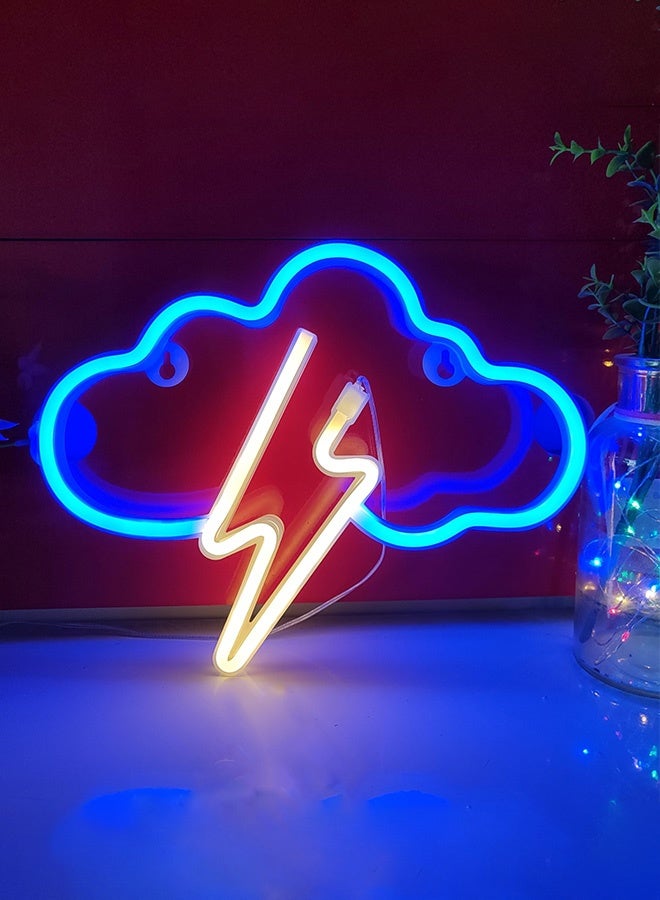 لواحة نيون، سحابة إضاءة LED، لوحات نيون للديكور الجداري، مصباح نيون معلق، أضواء نيون تعمل بالبطارية أو عبر USB، لأسرة النوم، غرفة الأطفال، غرفة المعيشة، البار، الحفلات، عيد الميلاد، الزفاف - Image 2