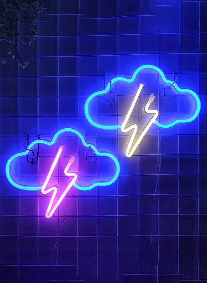 لواحة نيون، سحابة إضاءة LED، لوحات نيون للديكور الجداري، مصباح نيون معلق، أضواء نيون تعمل بالبطارية أو عبر USB، لأسرة النوم، غرفة الأطفال، غرفة المعيشة، البار، الحفلات، عيد الميلاد، الزفاف - Image 3